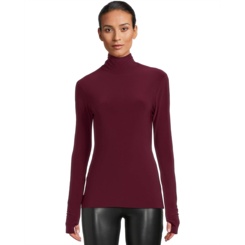 Womens Norma Kamali Slim Fit Long Sleeve Turtle Top