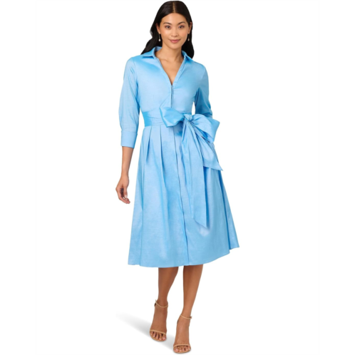 Adrianna Papell Taffeta Shirt Midi Dress