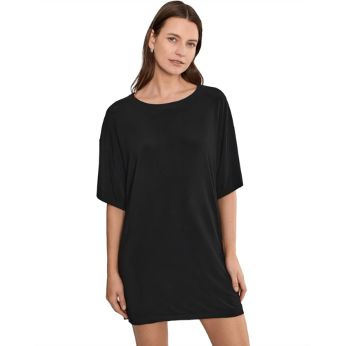 Womens Norma Kamali Short Sleeve Boxy Mini Dress