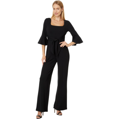 Adrianna Papell Knit Crepe Tie Front Jumpsuit