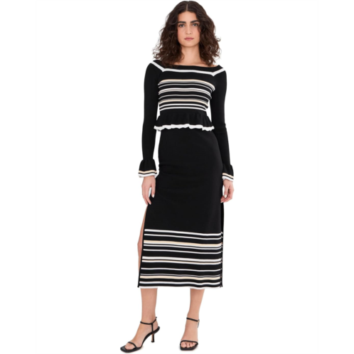 Adrianna Papell Off Shoulder Knit Midi Dress