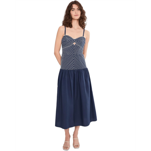 Adrianna Papell Drop Waist Midi Dress