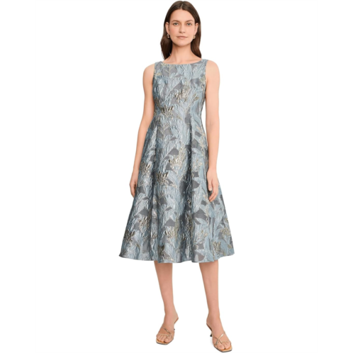 Womens Adrianna Papell Jacquard Tea Length Dress