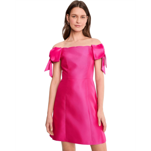 Womens Adrianna Papell Scallop Neck Short Dress