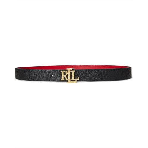POLO Ralph Lauren Lauren Ralph Lauren Logo Reversible Pebbled Leather Belt