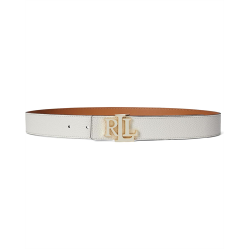 POLO RALPH LAUREN Logo Reversible Pebbled Leather Belt