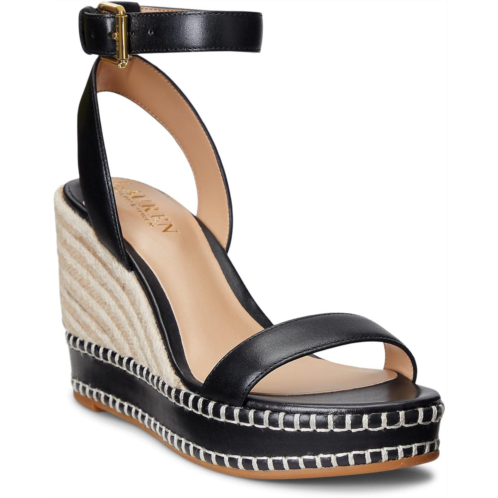 POLO RALPH LAUREN Hilarie Burnished Leather Espadrille