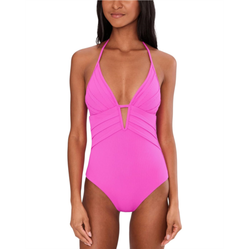 BECCA Modern Edge Rib Mira Pleated V-Wire One-Piece