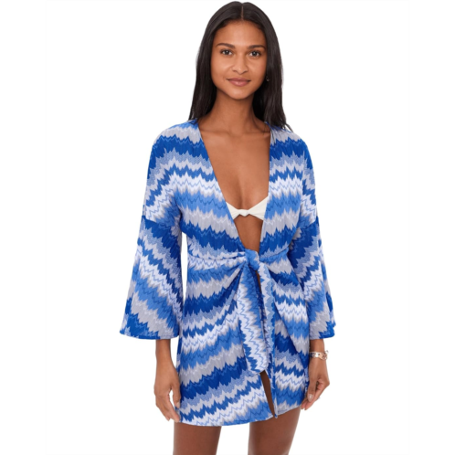 BECCA Santorini Textured Tie Front Tunic