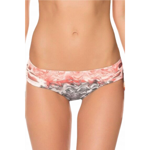 BECCA womens side slashed hipster bikini bottom in cosmic red
