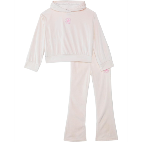 Girls Converse Kids Velour Pullover Hoodie & Flare Legging Set (Big Kid/Little Kid)
