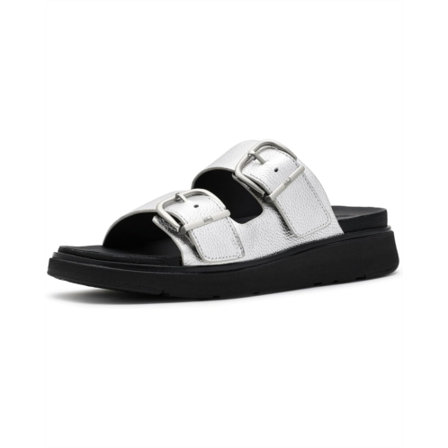 FitFlop Gen FF Buckle Tumbled Leather Two Bar Slides