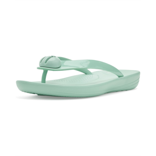 Womens FitFlop Iqushion Glossy-Button Flip-Flops