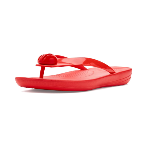 Womens FitFlop Iqushion Glossy-Button Flip-Flops