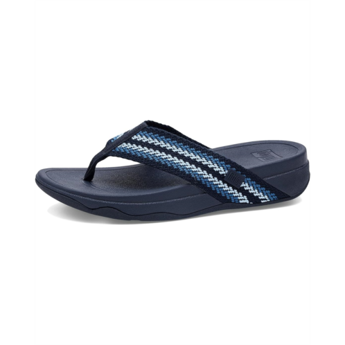 Womens FitFlop Surfa Stripe-Webbing Toe-Post Sandals