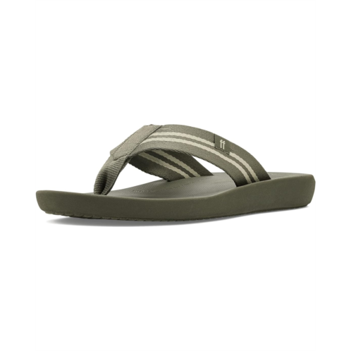 Mens FitFlop Iqushion Two-Stripe Webbing Flip-Flops