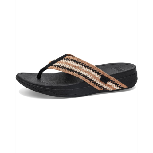 Womens FitFlop Surfa Stripe-Webbing Toe-Post Sandals