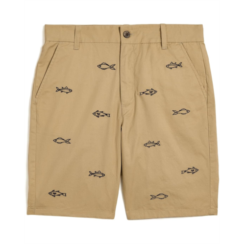 Boys Janie and Jack Embroidered Flat Front Shorts (Toddler/Little Kid/Big Kid)