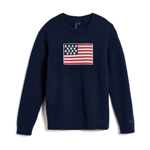 Boys Janie and Jack Intarsia Flag Sweater (Infant/Toddler/Little Kid/Big Kid)