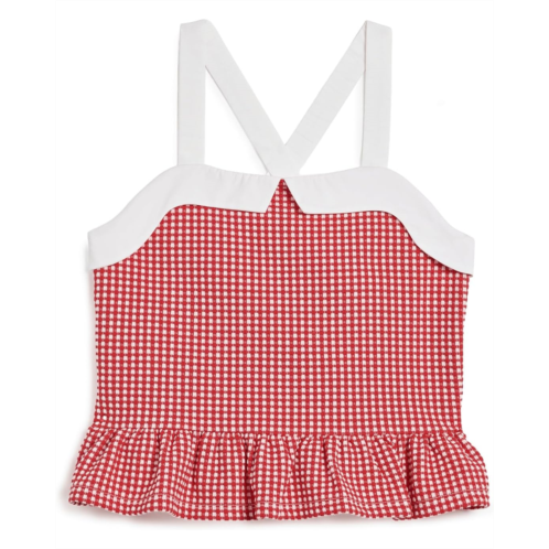 Girls Janie and Jack Gingham Jacquard Top (Infant/Toddler/Little Kid/Big Kid)