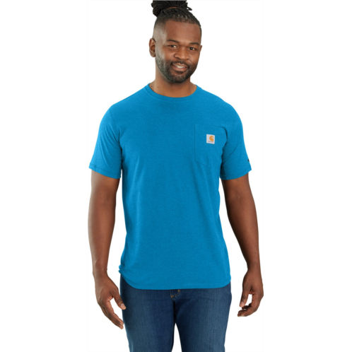 Carhartt Mens Force Relaxed Fit Midweight Pocket T-shirt Blue