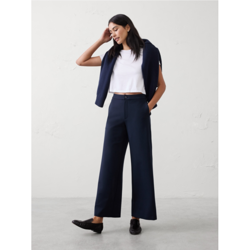 bananarepublic Wide-Leg High-Rise Ponte Pant