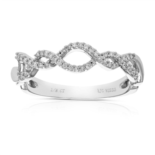 Vir Jewels 1/8 cttw round lab grown diamond engagement ring for women .925 sterling silver prong set