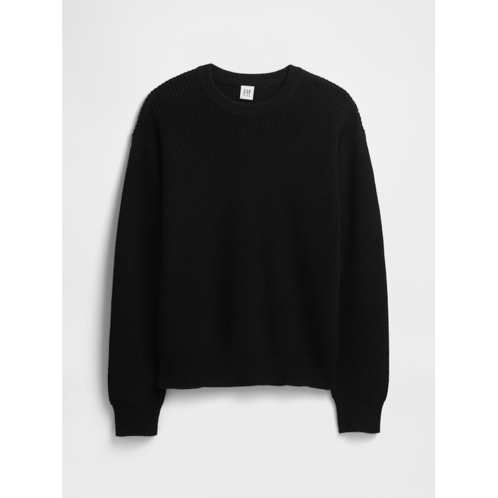 Gap Kids Relaxed Shaker-Stitch Crewneck Sweater