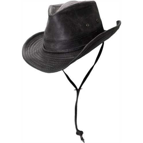 Magellan Outdoors DPC Authentic Mens Weathered Shaped Cotton Outback Hat Black 02