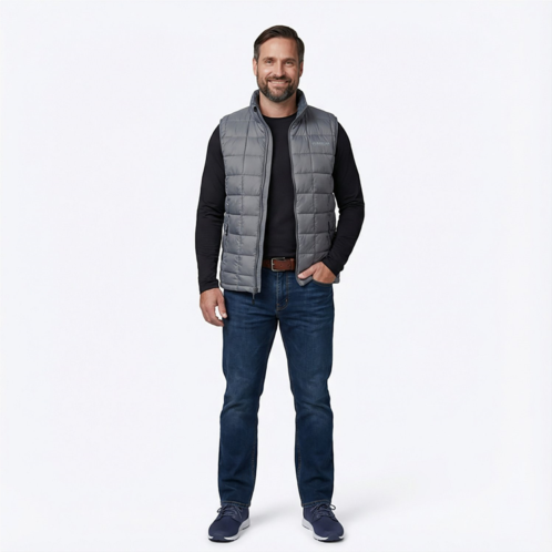 Magellan Outdoors Mens Lost Pines Puffer Vest Castlerock/Dark Shadow