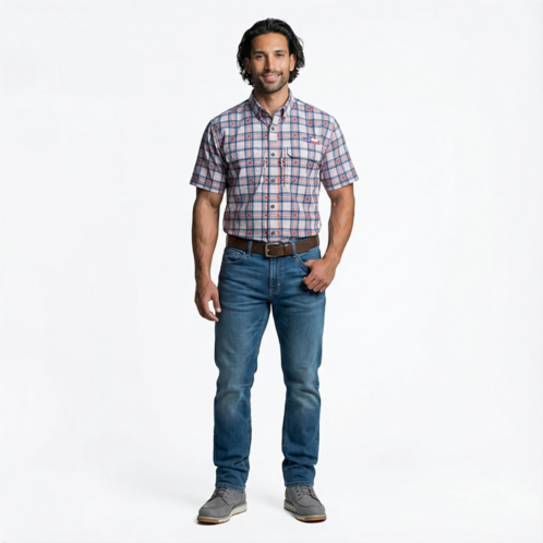 Magellan Outdoors Mens Local State Texas Plaid Shirt Americana Tx Plaid