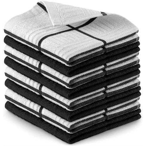 Zulay Kitchen absorbent Kitchen towels cotton 8 pack 12x12
