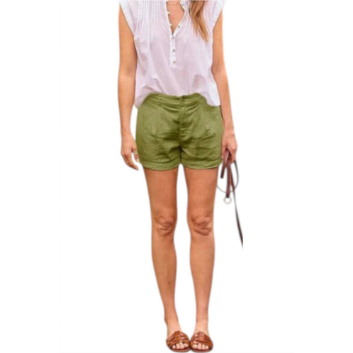 Bella Dahl hanna pleated short in tropical olive