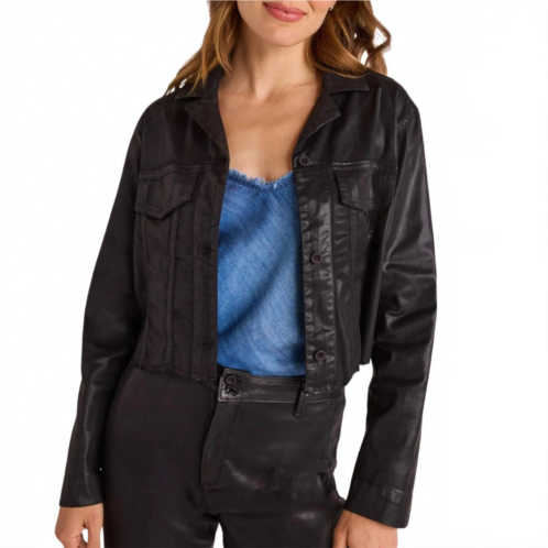 Bella Dahl womens billie cropped jacket in black