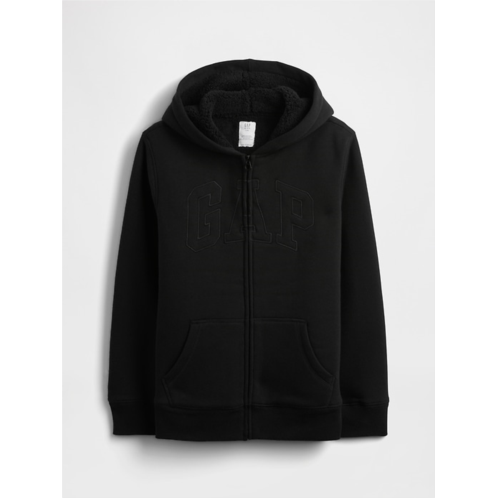Kids Gap Logo Sherpa Zip Hoodie