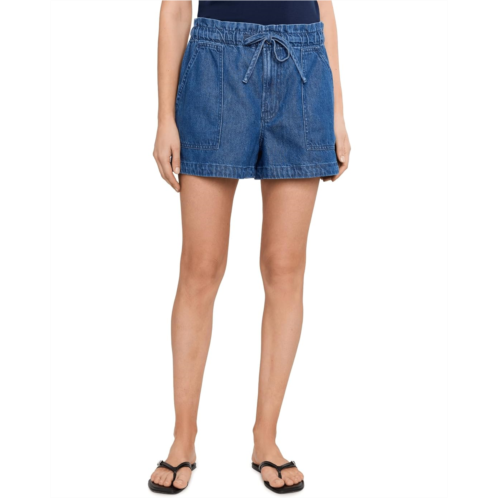 Womens Madewell Utility Airy Denim Pull-On Shorts