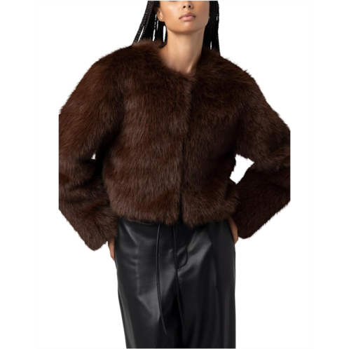 Womens Blank NYC Faux Fur Jacket