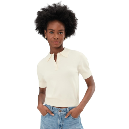 Splendid Christa Polo Short Sleeves Sweater