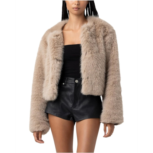 Womens Blank NYC Faux Fur Jacket