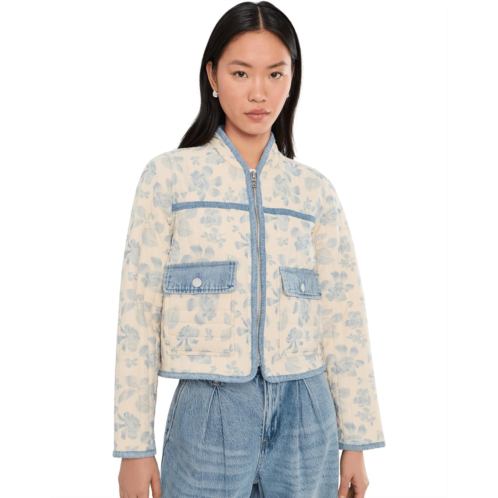 Womens Blank NYC Love Song Floral Quilted Jacket