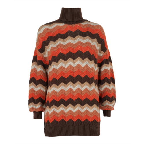 M Missoni oversized zigzag turtleneck sweater