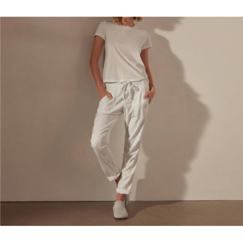 JAMES PERSE womens soft drape pant in white