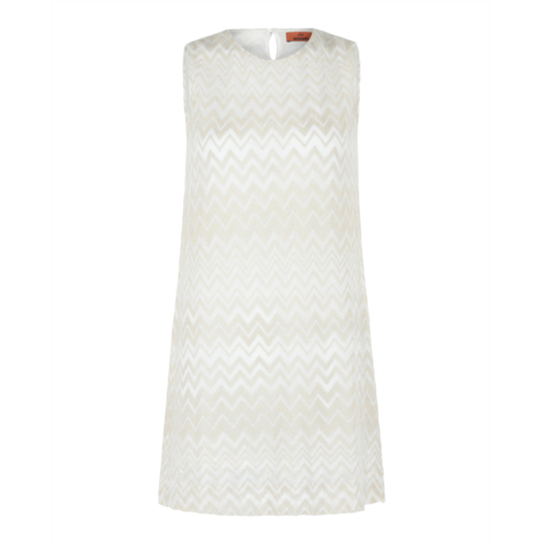 M Missoni metallic zigzag print shift dress