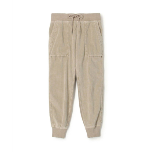 JAMES PERSE womens uneven cord mixed media pants in faint pigment