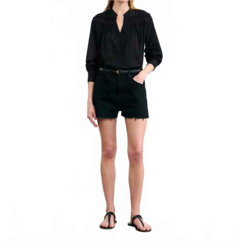 NILI LOTAN cobain denim short in jet black