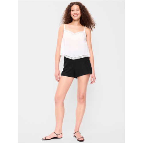 OldNavy High-Waisted Linen-Blend Micro Shorts