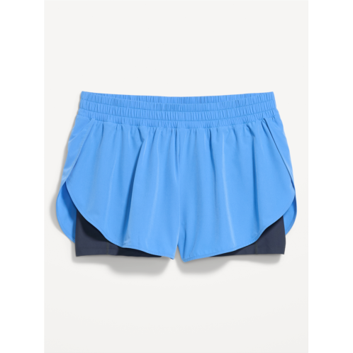 OldNavy High-Waisted StretchTech 2-In-1 Run Shorts