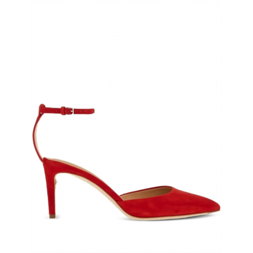 Salvatore Ferragamo womens iman suede pumps in red