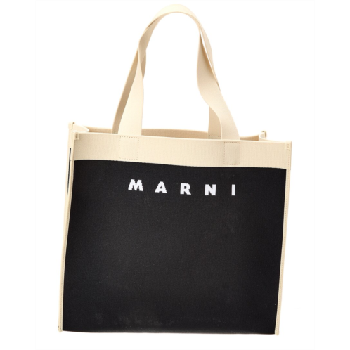 Marni logo jacquard medium canvas tote