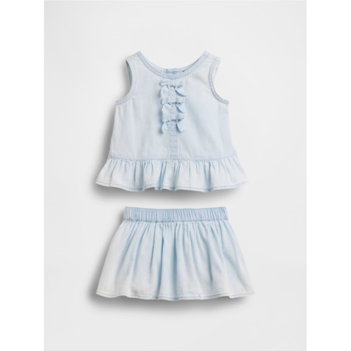 Gap Baby Denim Bow Outfit Set